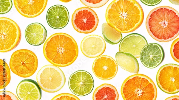 Fototapeta Citrus Fruit Slices Pattern