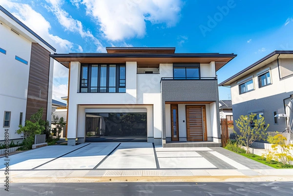 Obraz 日本のガレージ付き高級個人住宅