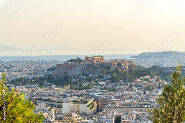 Fototapeta The Acropolis over Athens, Greece