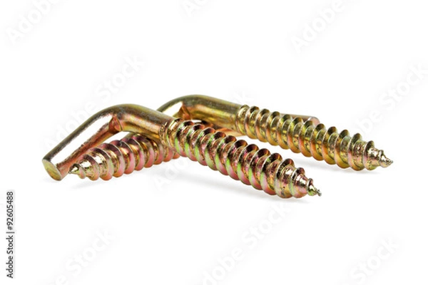 Obraz Dowel hook on a white background