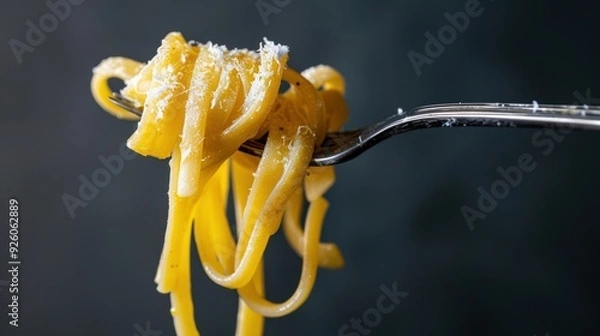 Obraz Closeup of Fork with Pasta