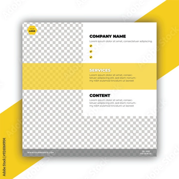 Obraz Marketing agency post template