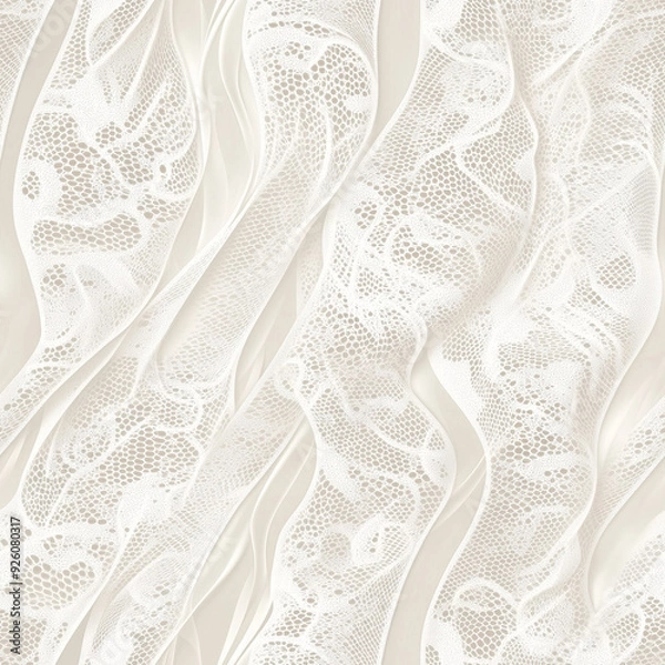 Fototapeta リボンウェーブレースパターン