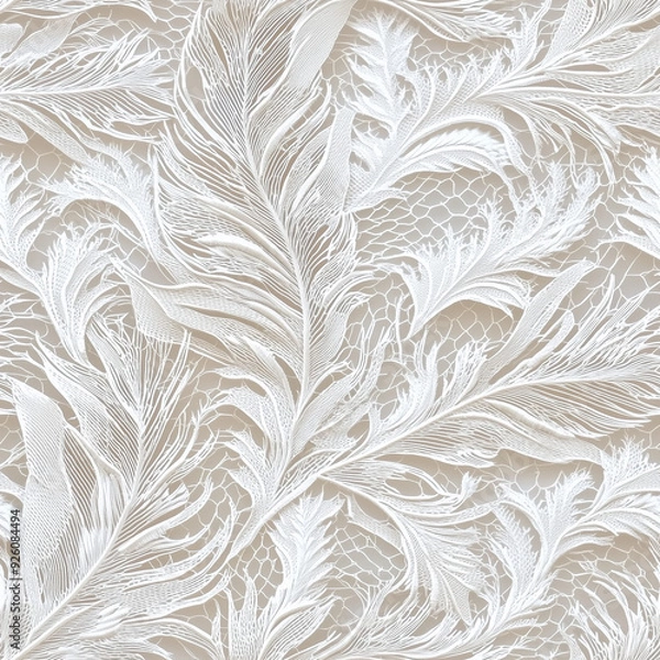 Fototapeta フェザーカスケードレースパターン