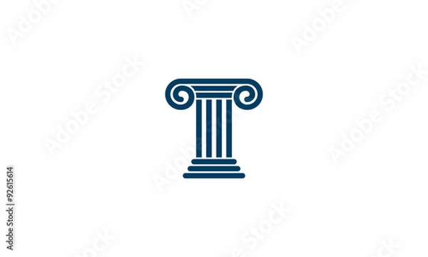 Fototapeta pillar vector icon logo design template