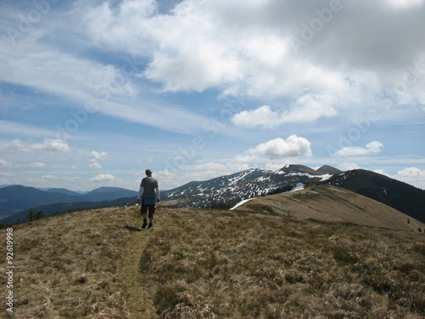 Fototapeta Снег и солнце в горах