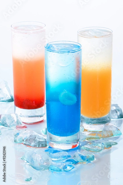 Fototapeta Three colourful drinks