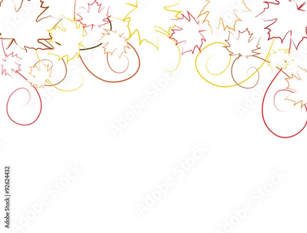 Obraz Abstract Leaves top border