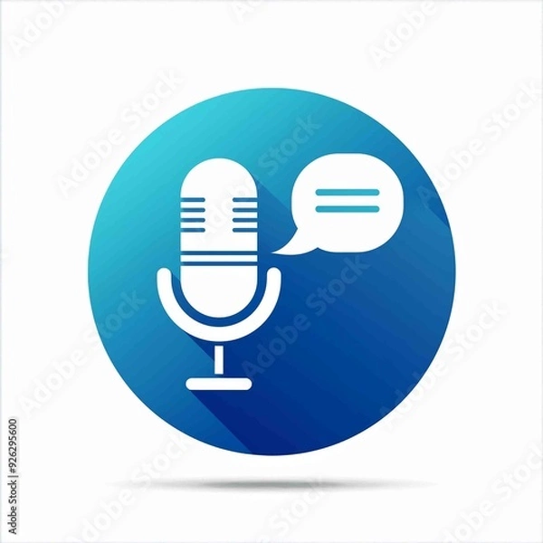 Obraz microphone and bubble chat vector
