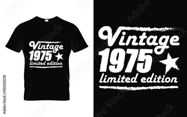 Fototapeta Vintage 1975 limited edition Retro Vintage Birthday Graphic T-shirt Design