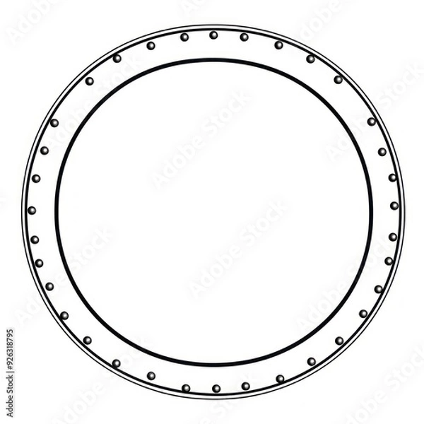 Fototapeta Oval shape line porthole pattern.