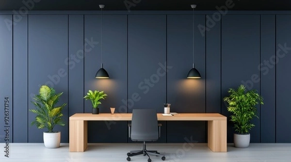 Fototapeta Modern Minimalist Home Office Design