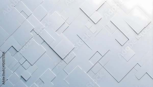 Fototapeta Vorlage Hintergrund Grafik Präsentation Webseite Flyer - Minimalistisches geometrisches  Design in weiß