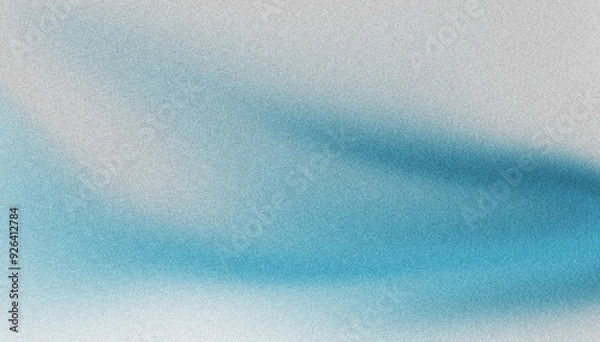 Fototapeta dark silver grainy sky blue gradient background with blazing blue light and noise texture effect banner in the background