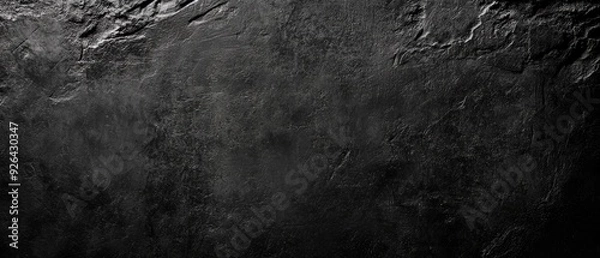 Fototapeta Ultrawide Rough Black Wall Texture Backdrop