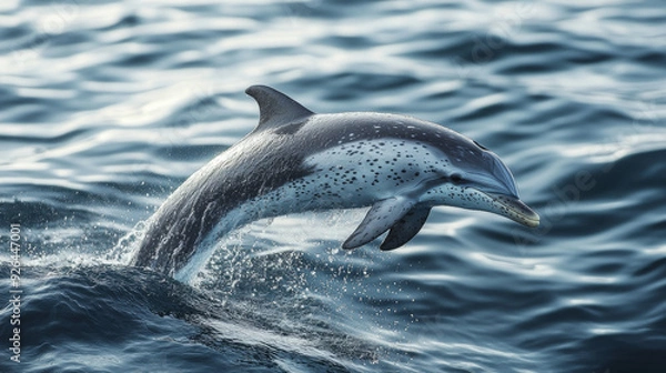 Fototapeta The Atlantic spotted dolphin loves to play in the warm waters of the Atlantic Ocean. --ar 16:9 --v 6.1 Job ID: 3a485a5a-6456-4b39-9c49-922f1ae9221f