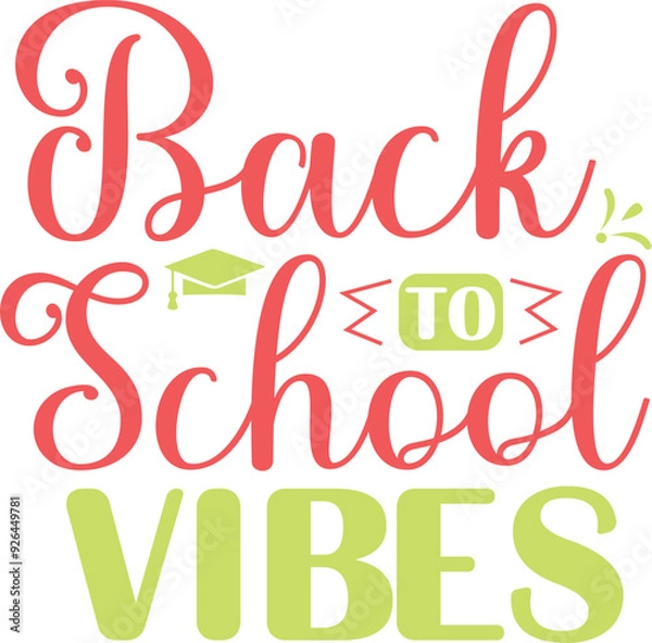 Fototapeta Back to School SVG Vector Design. Notebook, Pen, Pencil, Colors, Ruler, Magnifying Glass, Eraser, Paper Clip, Sharpener.