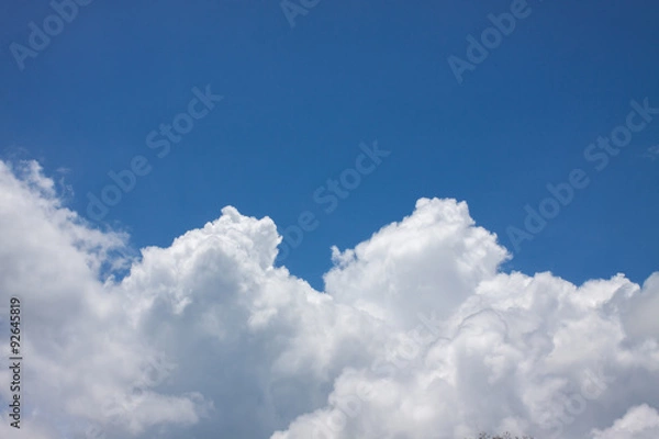Fototapeta blue sky and white cloud