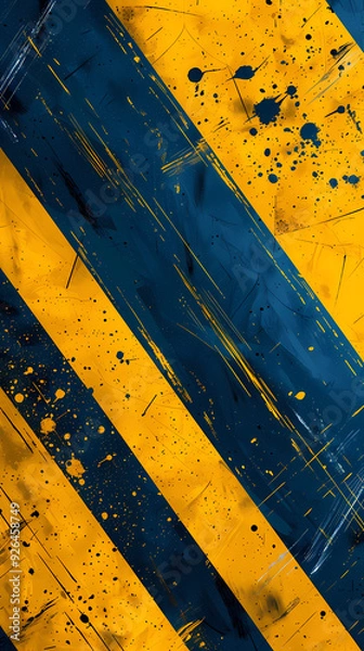 Fototapeta Abstract background modern hipster futuristic graphic. Yellow background with stripes. Vector abstract background texture design, bright poster and blue background Vector illustration.stockphoto style
