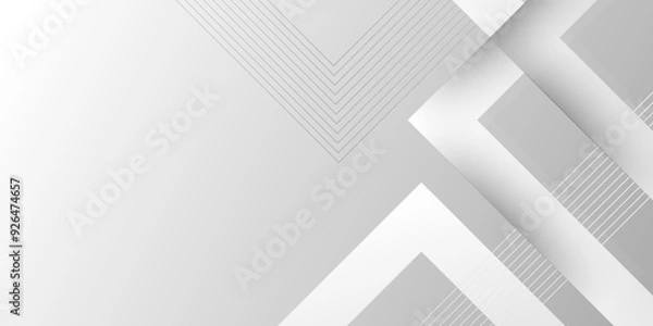 Fototapeta White and grey gradient background abstract vector. Modern white vector abstract graphic design Banner Pattern background web template. Graphic design element modern style concept for background.