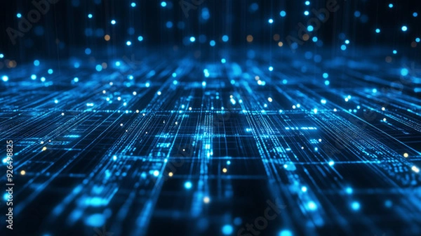 Fototapeta Secure Digital Connections: Blockchain Transforms Data Sharing and Analytics