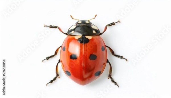Fototapeta Ladybug on White Surface