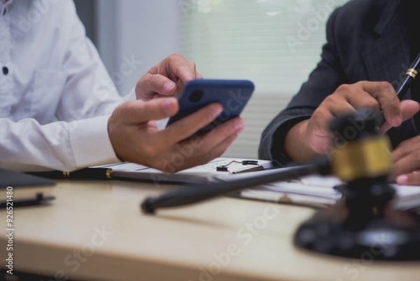 Fototapeta A lawyer is a professional who provides legal advice, represents clients in court, drafts legal documents, and advocates for their clients' rights in various legal matters