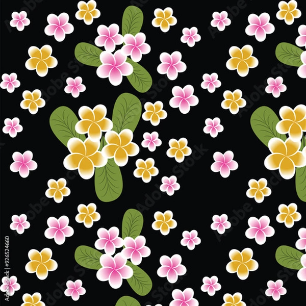 Obraz seamless frangipani flower pattern with flowers