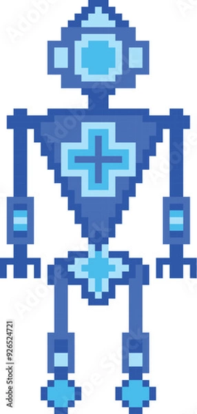 Obraz Pixel robot character