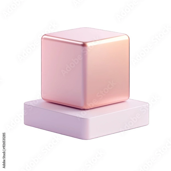 Fototapeta A stylish, modern geometric block design featuring soft pastel colors, perfect for creating minimalistic backgrounds. transparent background