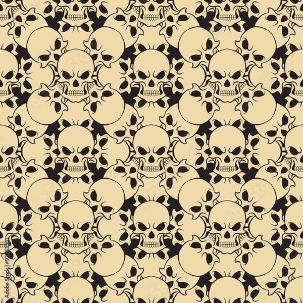 Obraz Seamless pattern with skulls