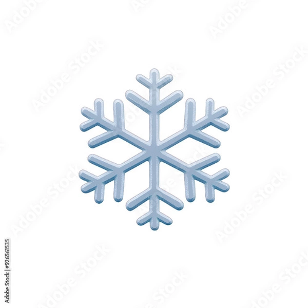 Fototapeta A detailed snowflake illustration featuring intricate patterns and a cool color palette, perfect for winter-themed designs. transparent background