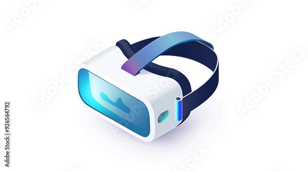 Fototapeta Vr headset icon 3D isometric on white background