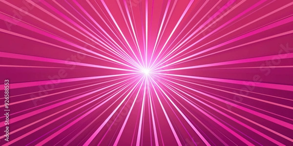 Fototapeta Vibrant Pink Abstract Radial Burst with Dynamic Lines and Bright Center Glow