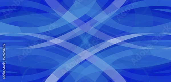 Fototapeta abstract blue background with thin transparent lines overlapping each other