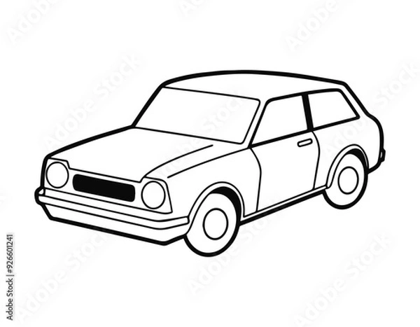 Fototapeta line art of a car