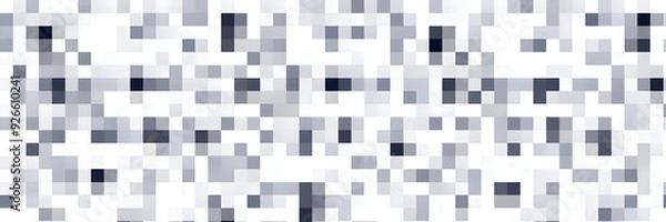 Obraz White and black pixilated background wallpaper 