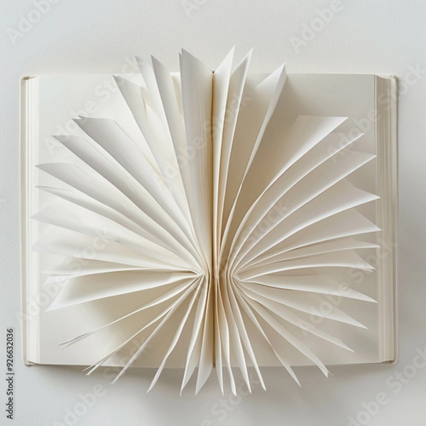 Obraz Top_view_of_an_open_square_book_with_blank_pages