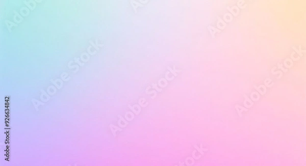 Fototapeta Aura background. Gradient aurora style. Gradation ombre y2k. Soft rainbow texture. Light pink, purple, blue, green, yellow design for print. Groovy foil. Iridescent metal effect. Vector illustration	