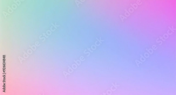 Fototapeta Aura background. Gradient aurora style. Gradation ombre y2k. Soft rainbow texture. Light pink, purple, blue, green, yellow design for print. Groovy foil. Iridescent metal effect. Vector illustration	