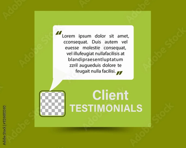 Obraz Testimonial review template with star rating remark