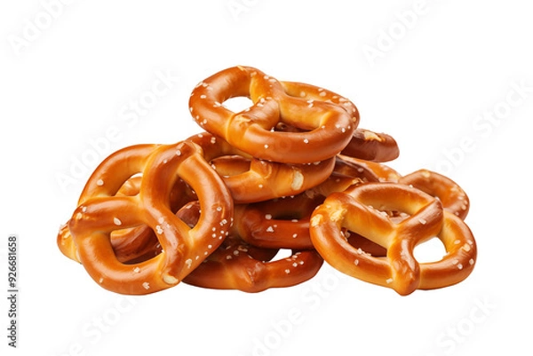 Fototapeta Pretzels isolated on transparent background, png