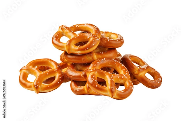 Fototapeta Pretzels isolated on transparent background, png