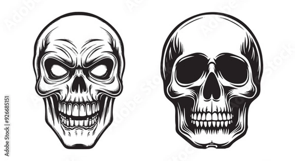 Fototapeta Unique Skull Silhouette Vectors