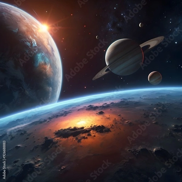 Fototapeta planet in space