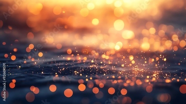 Fototapeta Bokeh Water With Light Background