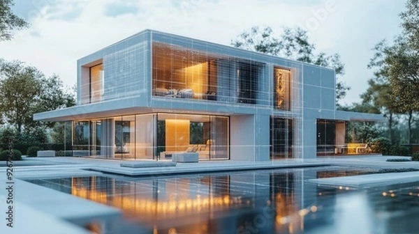 Fototapeta Smart Homes with AI-Driven Home Maintenance Systems: Homes equipped with AI systems that monitor and manage home maintenance tasks.