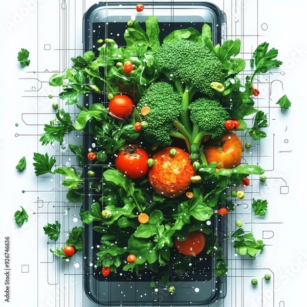 Fototapeta Revolutionizing the Food Supply Chain with Blockchain Technology: Enhancing Transparency and Safety from Farm to Table