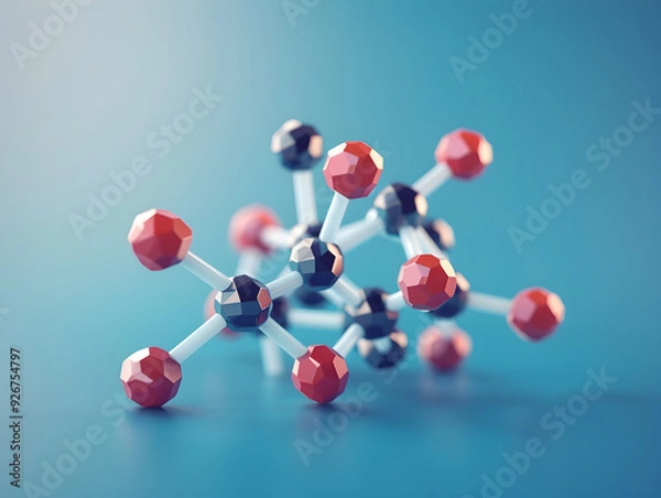 Fototapeta Abstract Structure Background of Molecule Or Atom, molecular structure, structural chemical formula with atoms