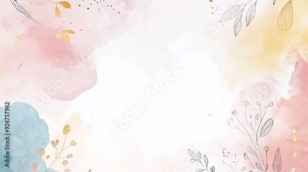 Fototapeta Soft colored invitation template